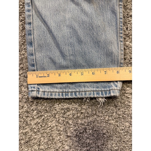 VTG Levi's 505 Regular Fit Straight Leg Mens Jeans 36x32 Light Wash Denim 90's * - Picture 8 of 16